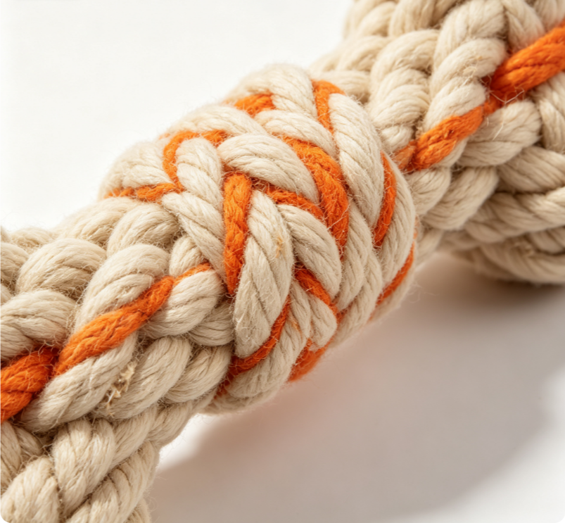 Oakliva - Premium Cotton Rope Dog Toy Durable Knot Teething Chew Toy for Small Medium Dogs